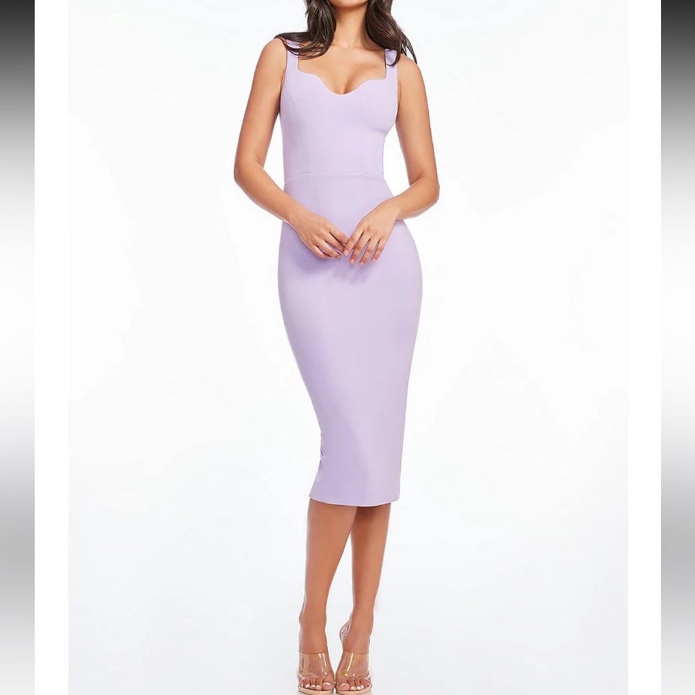 Dress the Population Sloane Sleeveless Sheath Dress in Wisteria Color